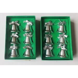 Vintage Christmas Ornaments Ringing Silver Bells Bows Clover Philadelphia Taiwan